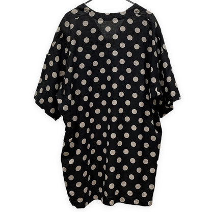 ITUX Linen Dot Pullover Hoodie Black Size 3