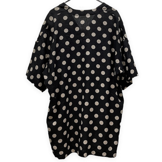 ITUX Linen Dot Pullover Hoodie Black Size 3