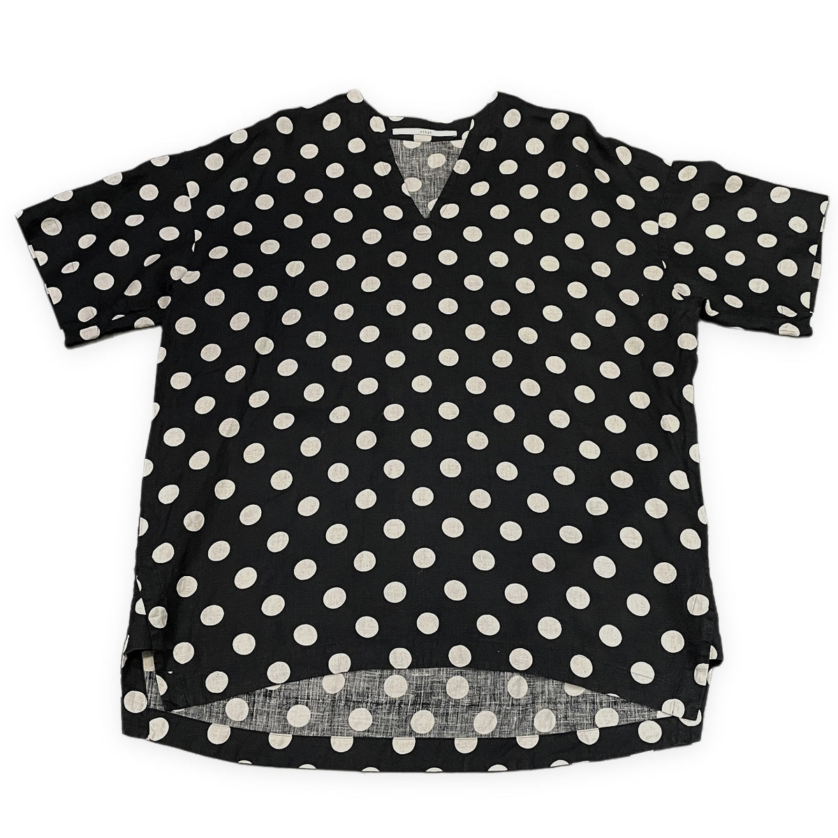 ITUX Linen Dot Pullover Hoodie Black Size 3