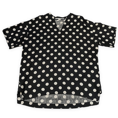 ITUX Linen Dot Pullover Hoodie Black Size 3
