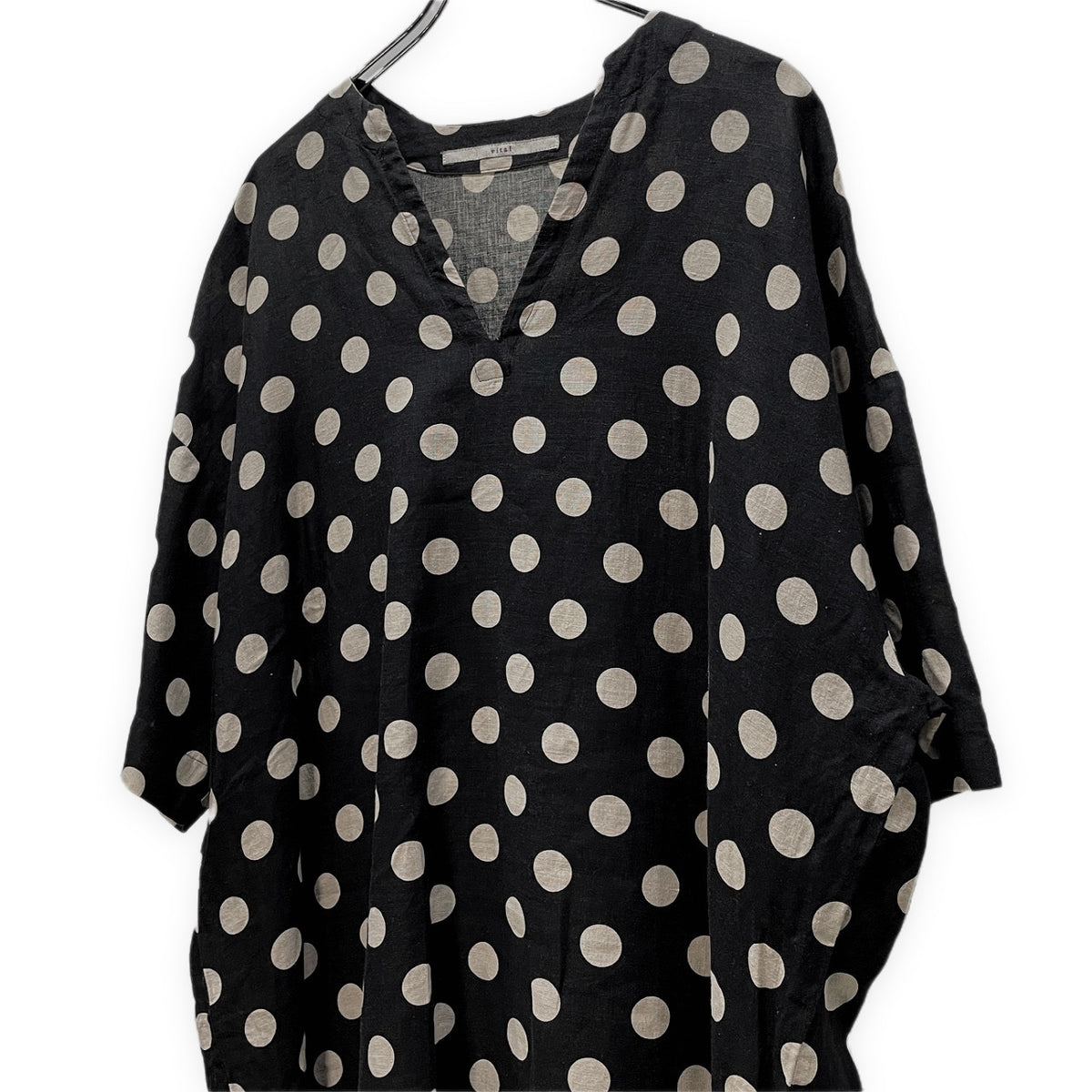 ITUX Linen Dot Pullover Hoodie Black Size 3
