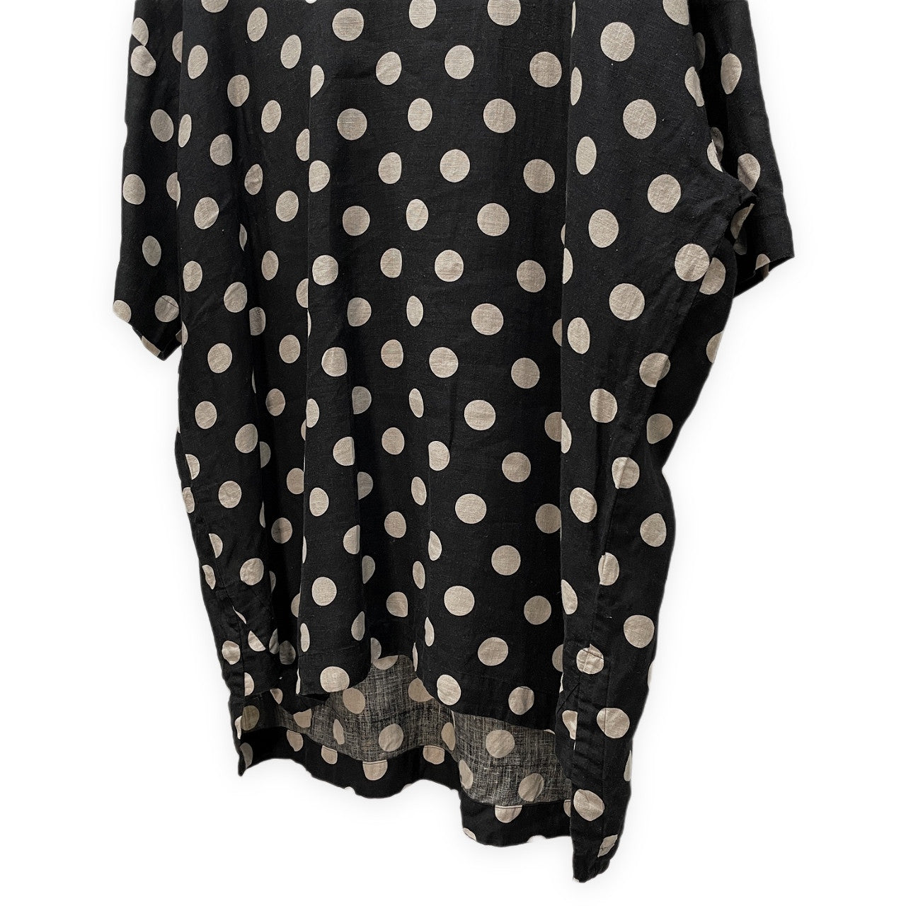 ITUX Linen Dot Pullover Hoodie Black Size 3