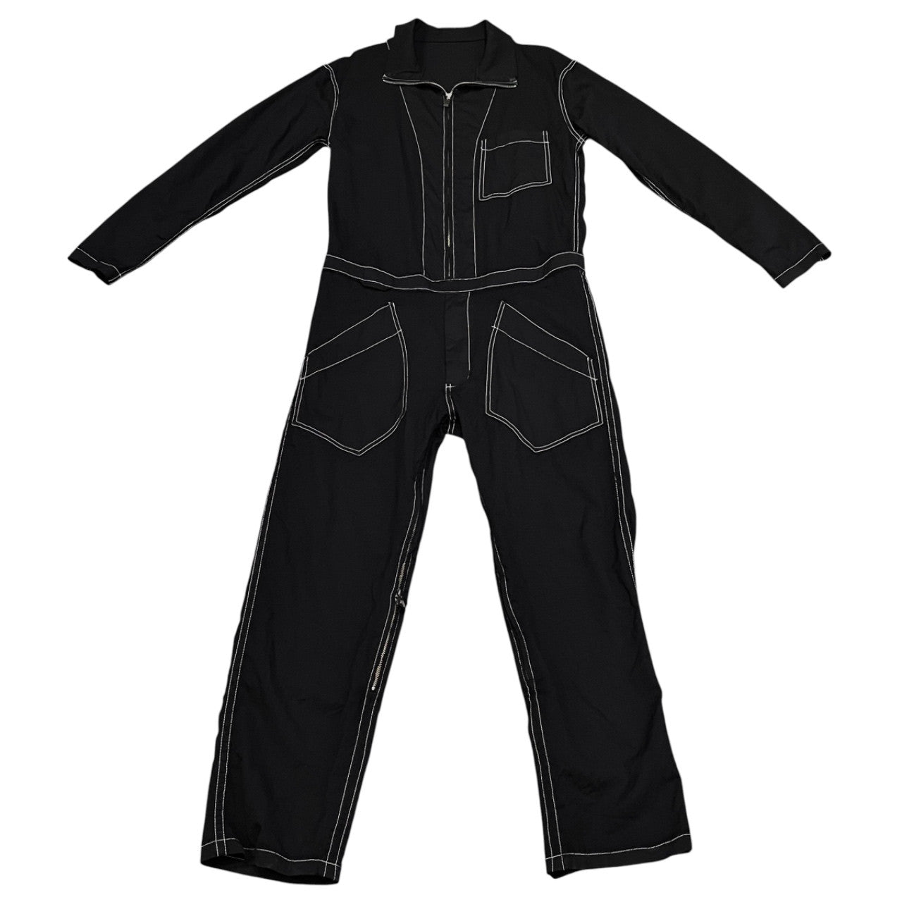 sulvam 21AW Wool Gabardine Jumpsuit Black Size M