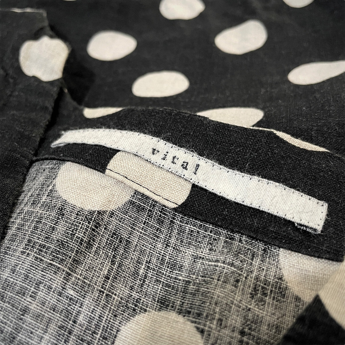 ITUX Linen Dot Pullover Hoodie Black Size 3