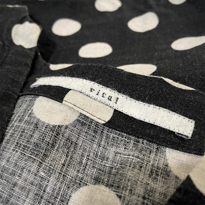 ITUX Linen Dot Pullover Hoodie Black Size 3