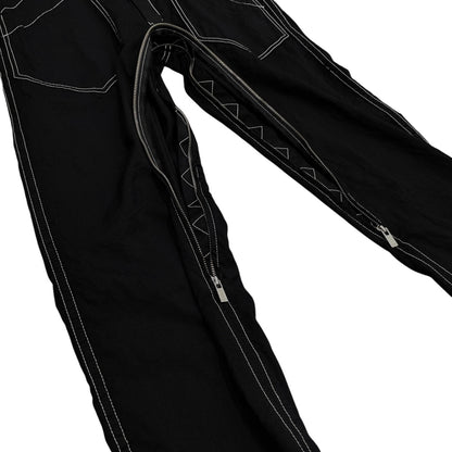 sulvam 21AW Wool Gabardine Jumpsuit Black Size M