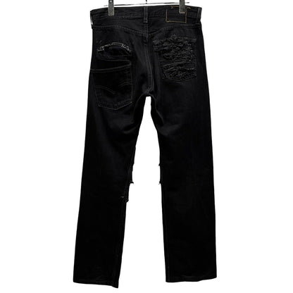 VINTI ANDREWS Levi's Remake Damaged Jeans Black Size 30