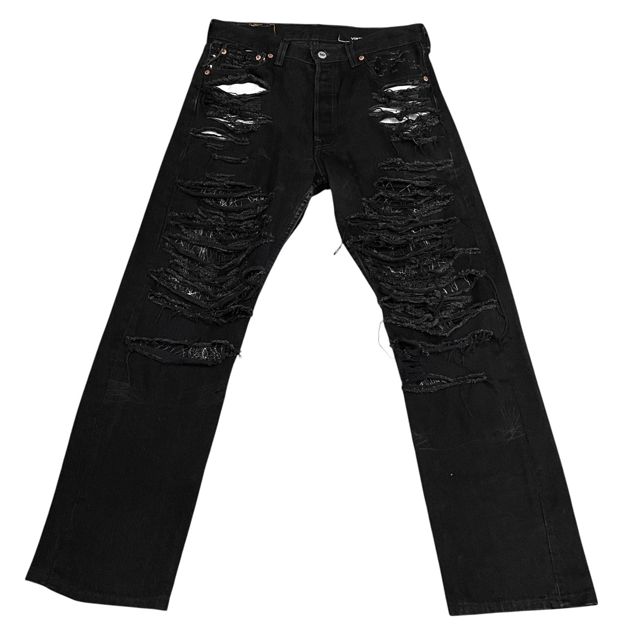 VINTI ANDREWS Levi's Remake Damaged Jeans Black Size 30