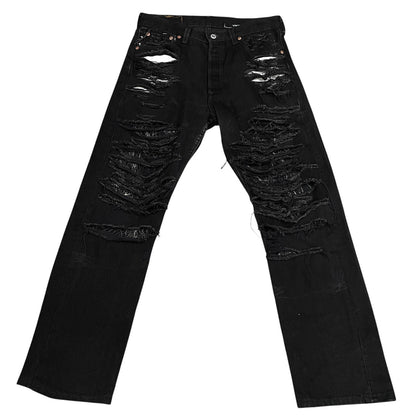 VINTI ANDREWS Levi's Remake Damaged Jeans Black Size 30