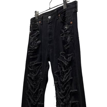 VINTI ANDREWS Levi's Remake Damaged Jeans Black Size 30