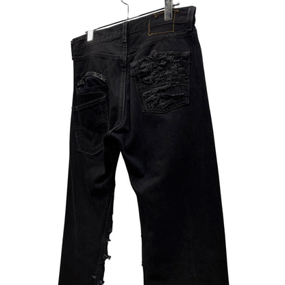 VINTI ANDREWS Levi's Remake Damaged Jeans Black Size 30