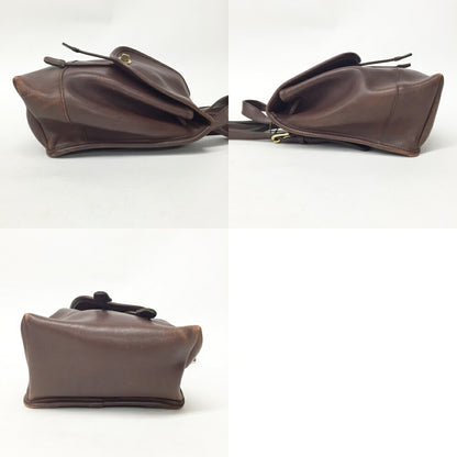 OLD COACH Leather Backpack Brown Size ONE SIZE