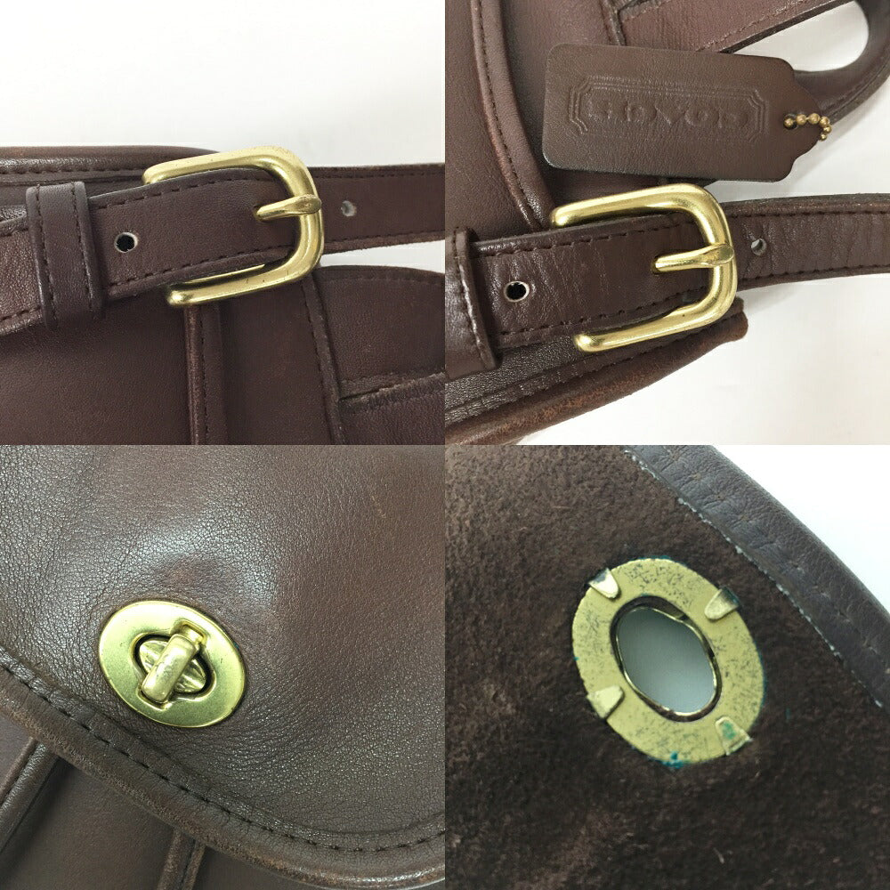 OLD COACH Leather Backpack Brown Size ONE SIZE