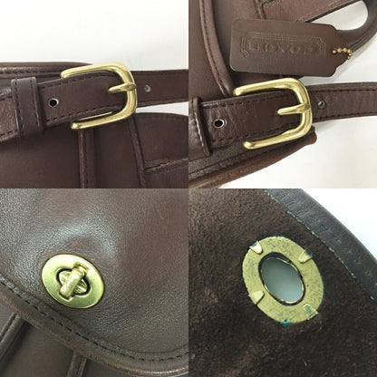 OLD COACH Leather Backpack Brown Size ONE SIZE