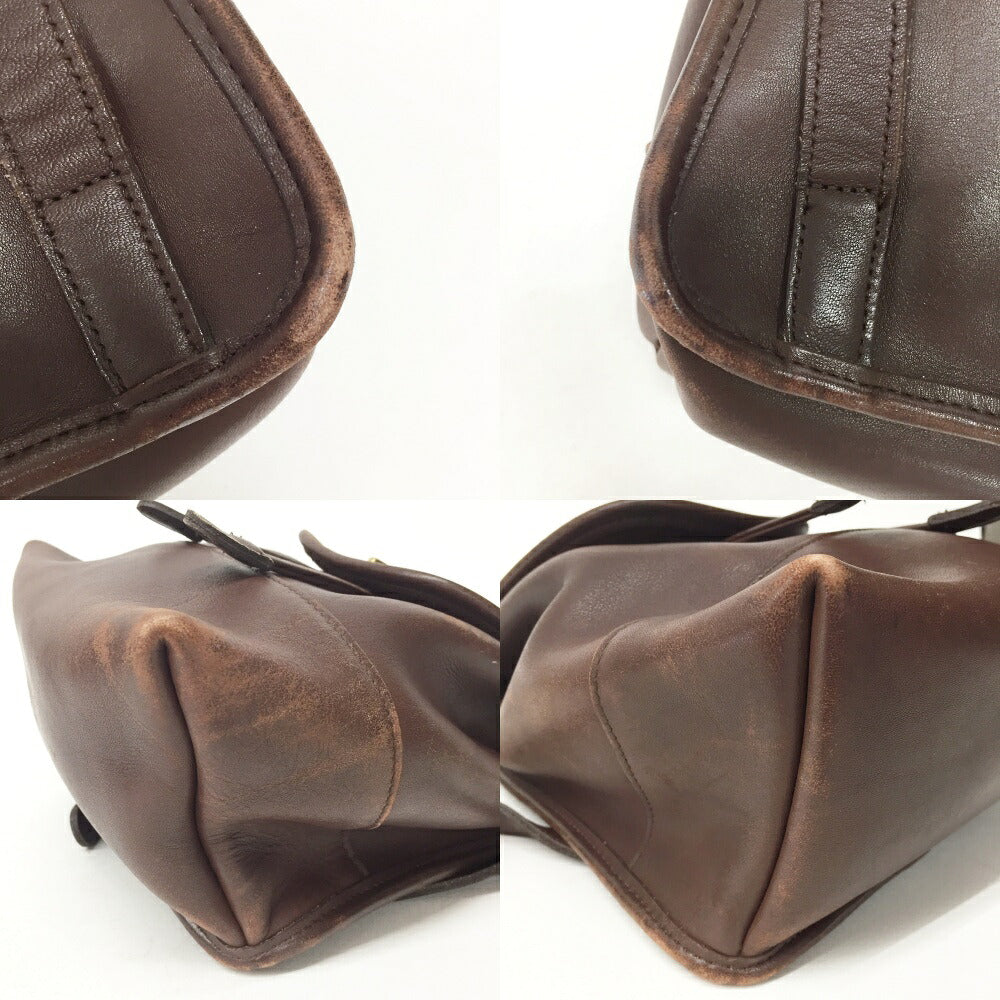 OLD COACH Leather Backpack Brown Size ONE SIZE