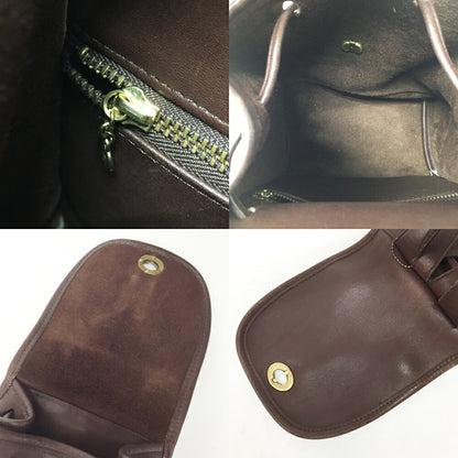 OLD COACH Leather Backpack Brown Size ONE SIZE