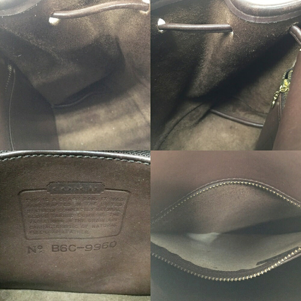 OLD COACH Leather Backpack Brown Size ONE SIZE