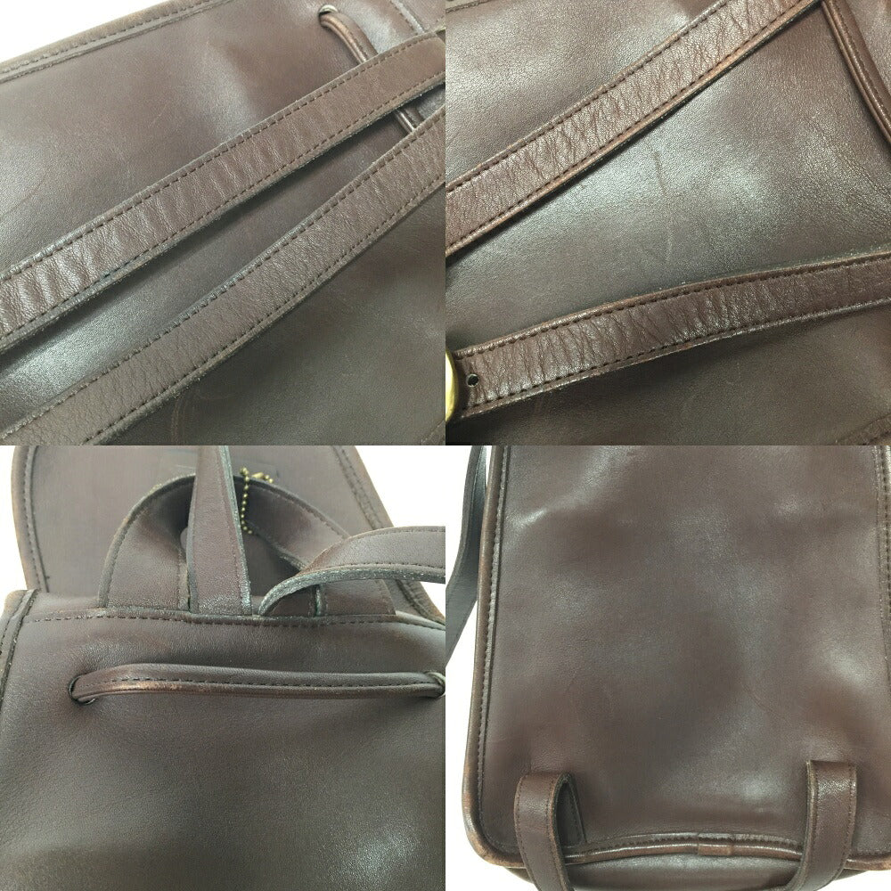 OLD COACH Leather Backpack Brown Size ONE SIZE