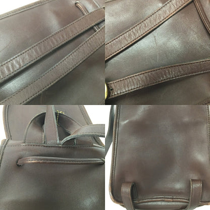 OLD COACH Leather Backpack Brown Size ONE SIZE