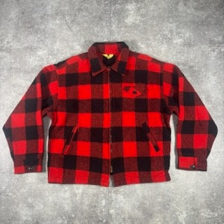 Yorke sportswear 50s-60s Buffalo Check Jacket Red Size XL