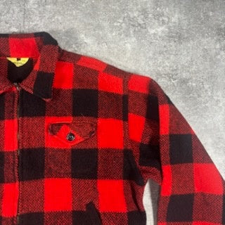 Yorke sportswear 50s-60s Buffalo Check Jacket Red Size XL