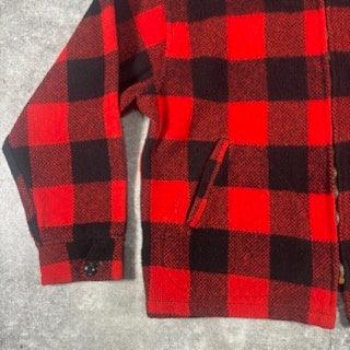 Yorke sportswear 50s-60s Buffalo Check Jacket Red Size XL