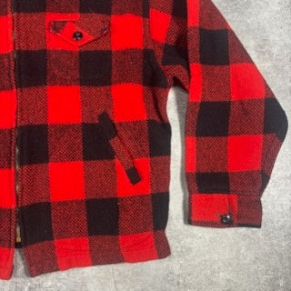 Yorke sportswear 50s-60s Buffalo Check Jacket Red Size XL