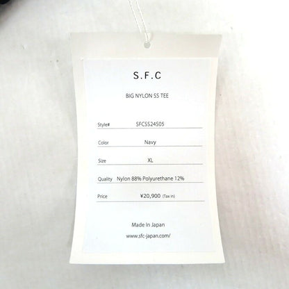 S.F.C Big Silhouette Nylon SS T-Shirt Blue Size XL