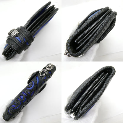 AVI SILVERS The Slayer Blue Python Long Wallet Size ONE SIZE