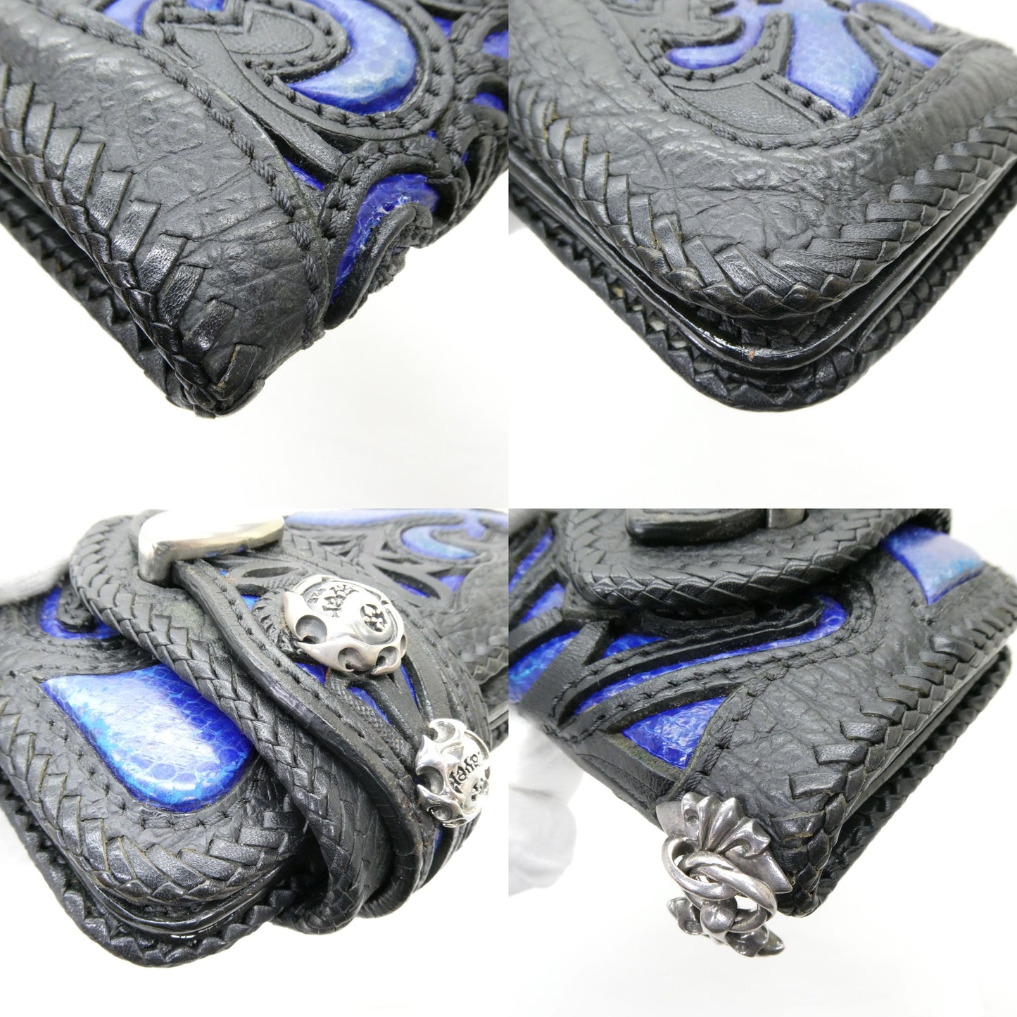 AVI SILVERS The Slayer Blue Python Long Wallet Size ONE SIZE
