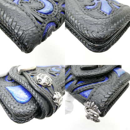 AVI SILVERS The Slayer Blue Python Long Wallet Size ONE SIZE