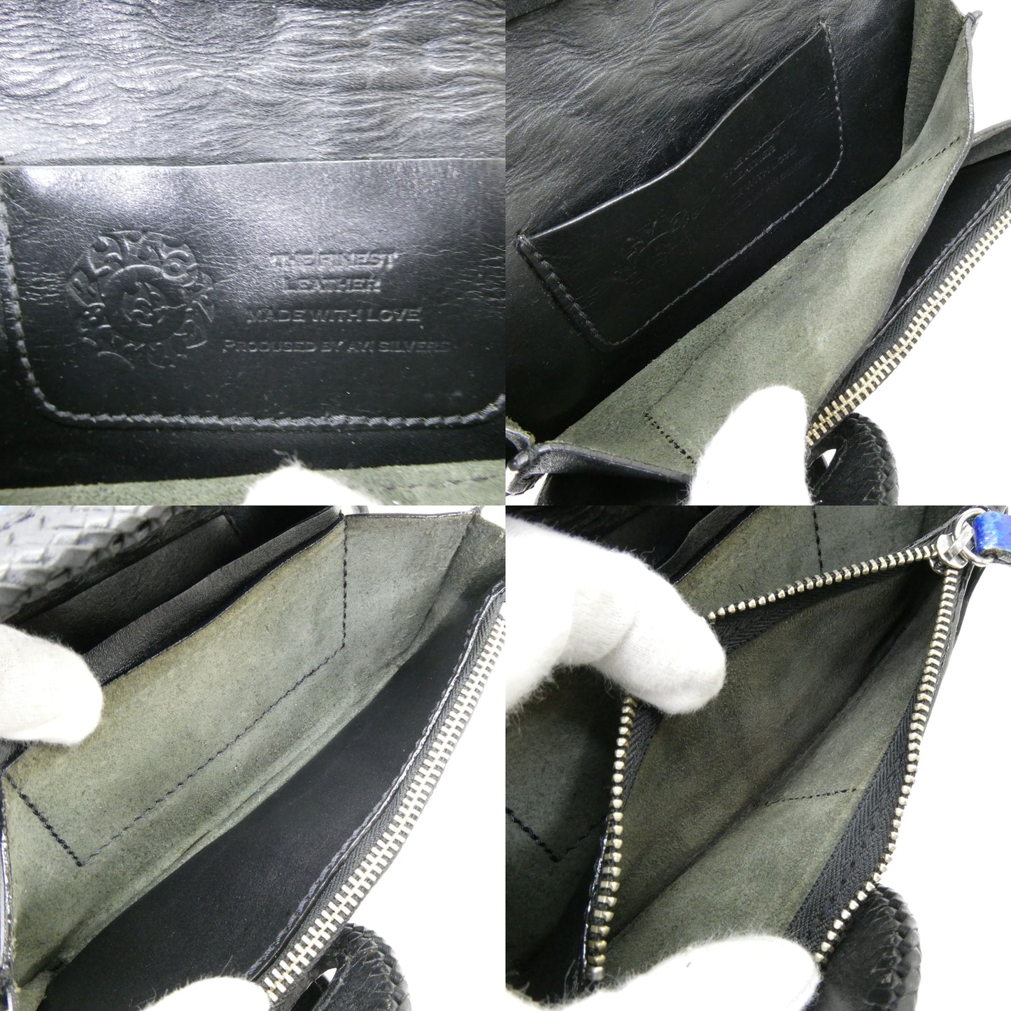 AVI SILVERS The Slayer Blue Python Long Wallet Size ONE SIZE
