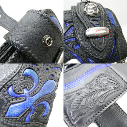 AVI SILVERS The Slayer Blue Python Long Wallet Size ONE SIZE