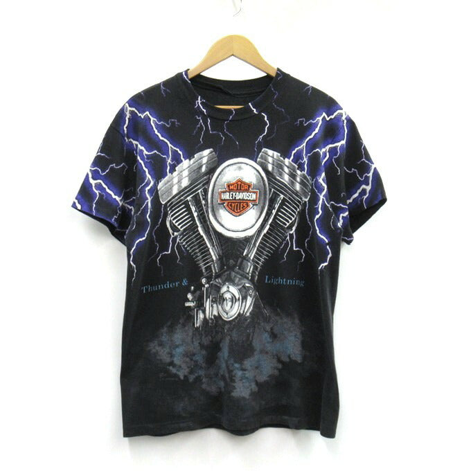 HARLEY DAVIDSON 90s Thunder & Lightning T-Shirt Size S-M