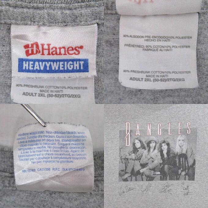Hanes The Bangles Band T-Shirt Gray Size 2XL