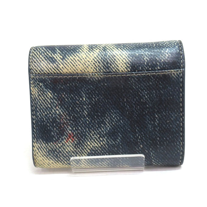 Maison Margiela Bleached Denim Print Tri-Fold Wallet