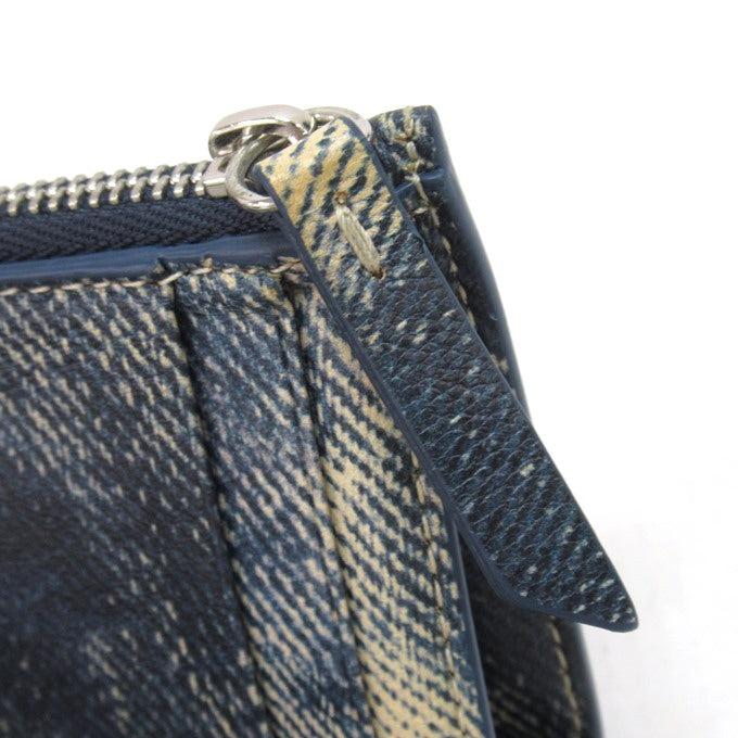 Maison Margiela Bleached Denim Print Tri-Fold Wallet