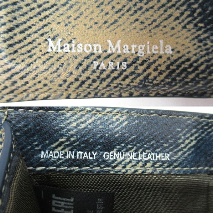 Maison Margiela Bleached Denim Print Tri-Fold Wallet