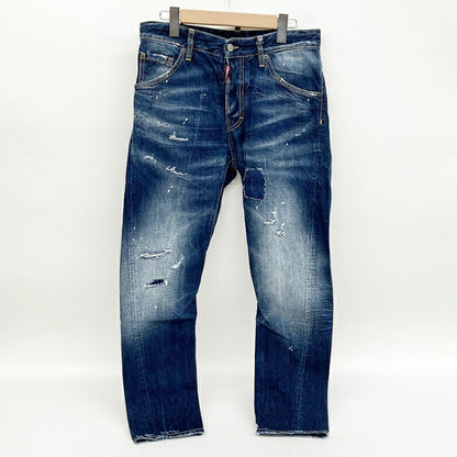 DSQUARED2 Distressed Skinny Denim Jeans Indigo Size 44