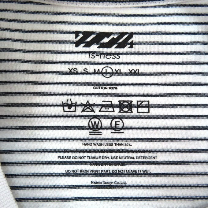 is-ness 24SS Balloon Border Stripe T-Shirt Multi Size L