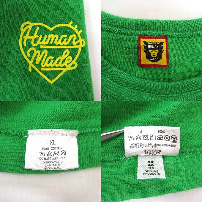 HUMAN MADE Color Short Sleeve T-Shirt Green Size XL