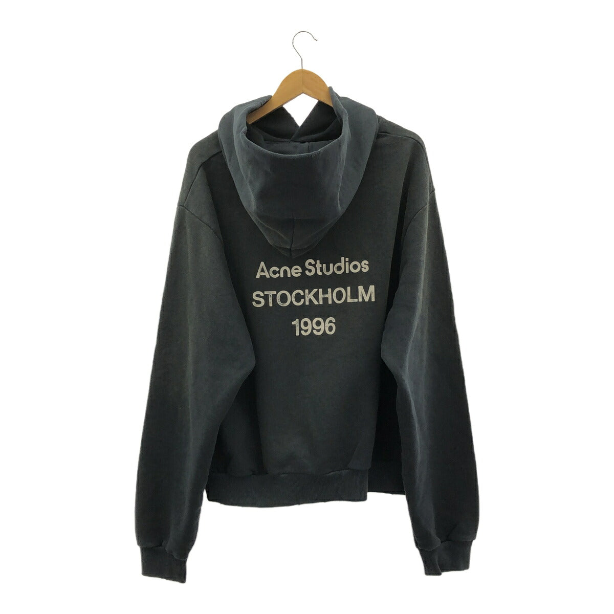 Acne Studios Garment-Dyed Distressed Logo Hoodie Size L