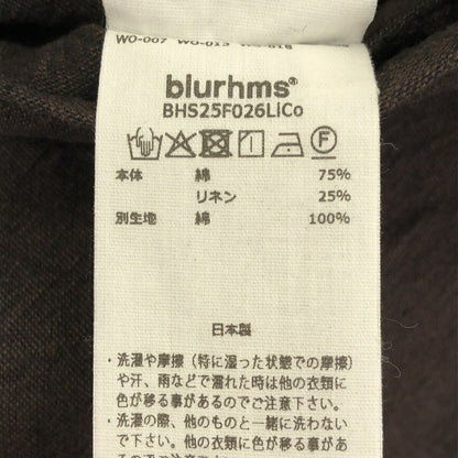 blurhms Linen Cotton Belted Wide Trousers Dark Brown Size 3