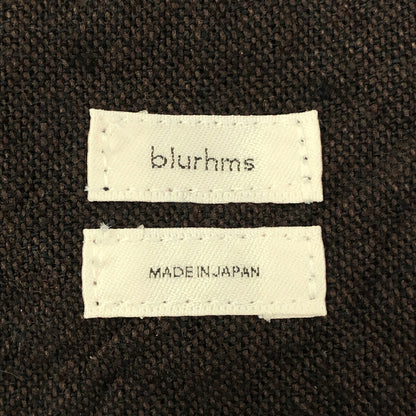 blurhms Linen Cotton Belted Wide Trousers Dark Brown Size 3
