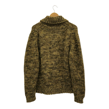 ETRO Yellow Mohair-Blend High-Neck Cardigan Size L