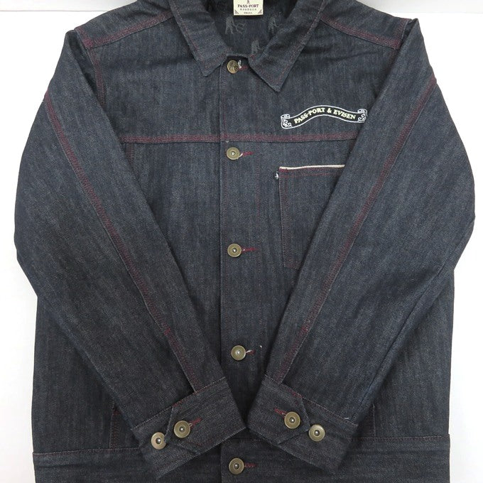 EVISEN Selvedge Denim Workers Jacket Indigo Size S