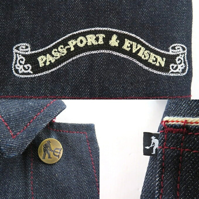 EVISEN Selvedge Denim Workers Jacket Indigo Size S