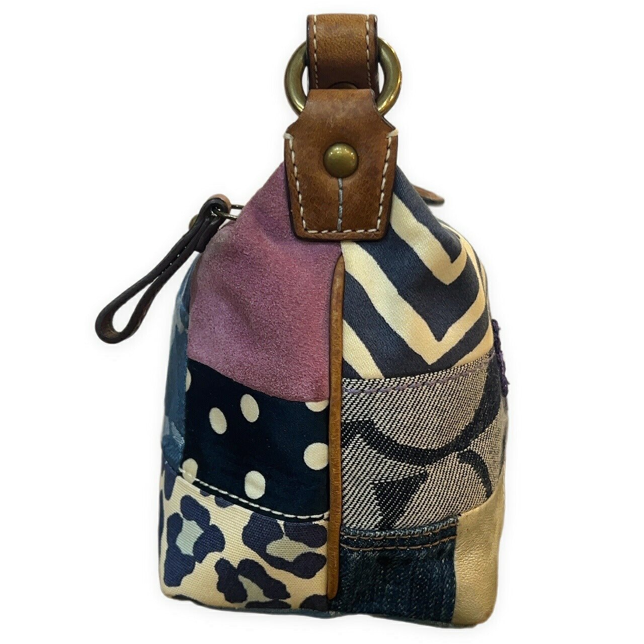 COACH Patchwork Signature Suede Mini Bag Size ONE SIZE
