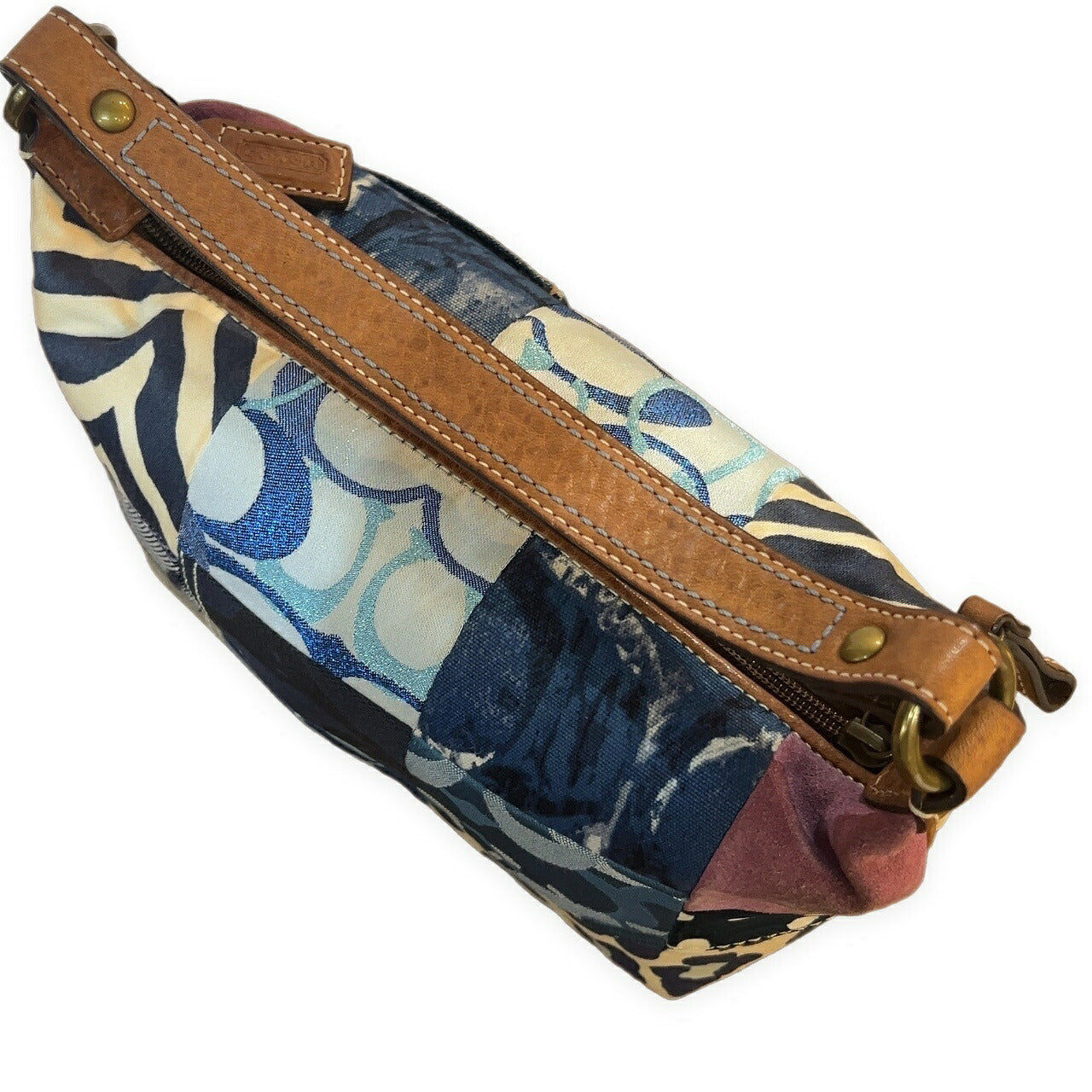 COACH Patchwork Signature Suede Mini Bag Size ONE SIZE