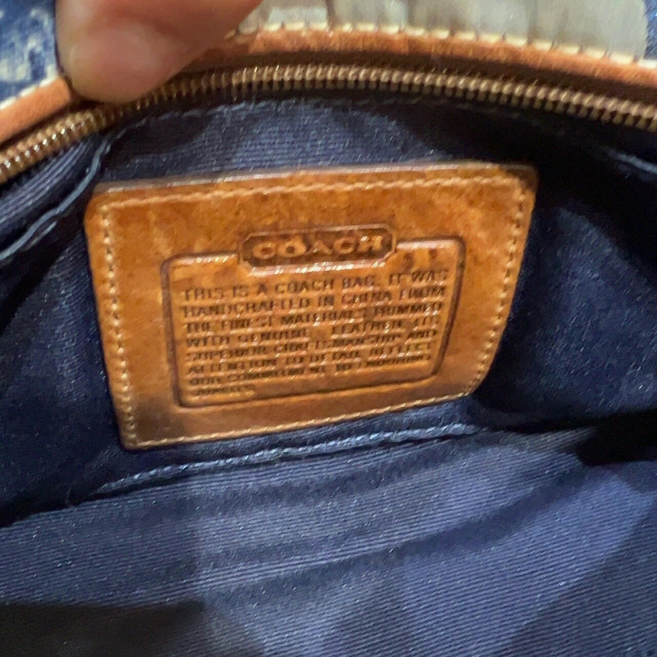 COACH Patchwork Signature Suede Mini Bag Size ONE SIZE
